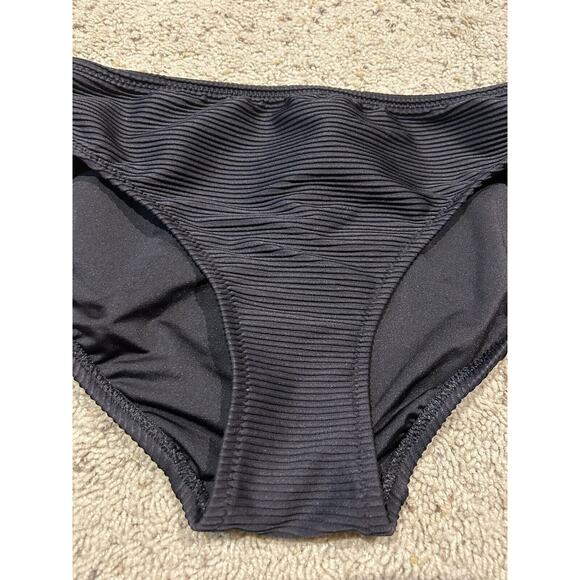 LANDS END size 8 Modest TANKINI Swim Suit TOP & Ribbed bottoms BLACK SET C23 - Picture 9 of 12
